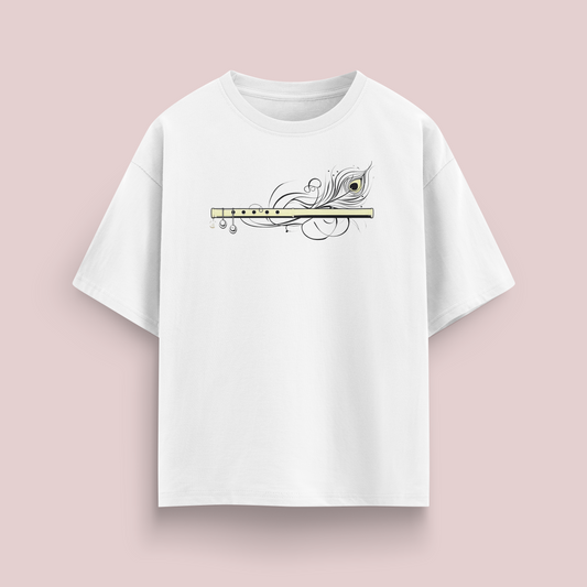 Divine Melody Oversized T Shirt White